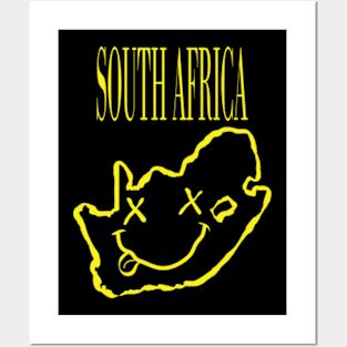 Vibrant South Africa x Eyes Happy Face: Unleash Your 90s Grunge Spirit! Posters and Art